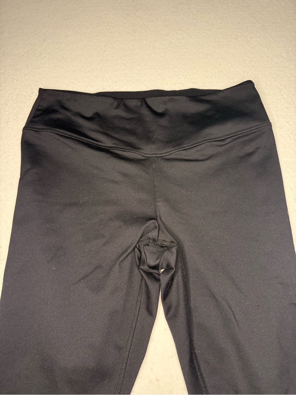 Victoria’s Secret LOVE PINK Yoga 7/8 Black Leggings Sparkly Silver Letters Large - Picture 2 of 12